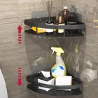 Pack of 2 Wall Mounted Shower Caddy Shelf No Drilling Storage Basket for Washroom Triangle