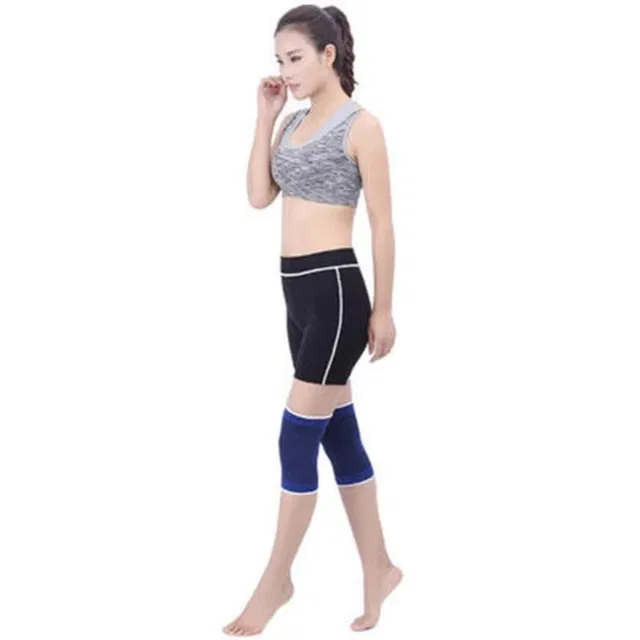 Polyester Solid Knee Sleeves for Women (Blue, Set of 1)