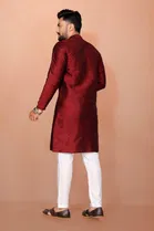 Cotton Blend Solid Kurta for Men 