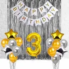 3rd Happy Birthday Balloon Decoration,White,Set Of 1