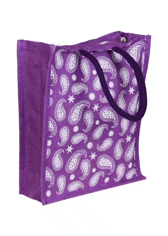 Jute Vegetable Shopping Bag (Purple)