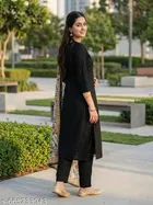 Solid A-line Kurta Set for Women 