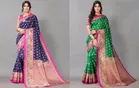Women's Printed Saree with Unstitched Blouse 