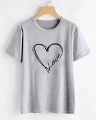 Cotton Blend Round Neck T-Shirt for Women 