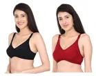 Cotton Blend Solid Non Padded Bras for Women 