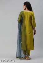 Cotton Embroidered Kurta with Pant for Women 