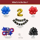 Captain AMerica Theme 2nd Birthday Balloon Decoration Kit For Kids, Multicolor, Pack Of 53