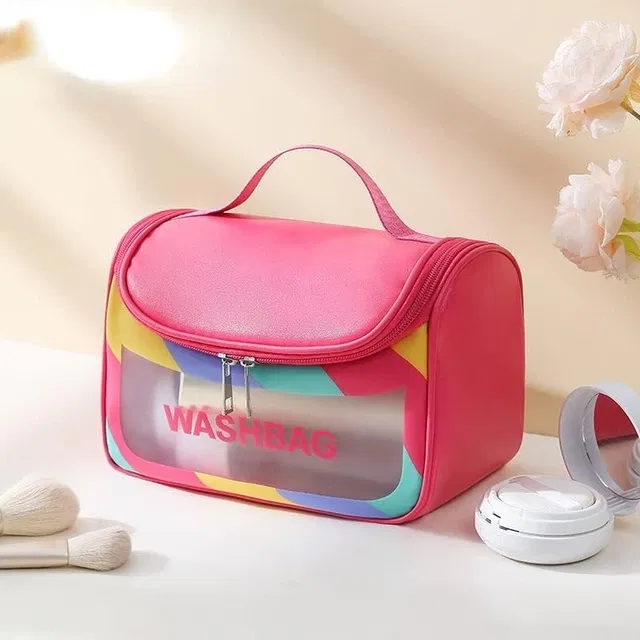 Portable Cosmetic Bag Women (Pink)