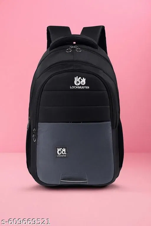 Polyester Backpack for Men & Women, Black