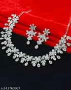 Alloy Necklace with Earrings for Women 