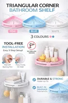 Multipurpose Wall Shelf,Bathroom Storage Corner Rack Shelf ABS Plastic Assorted Any 1 Colour