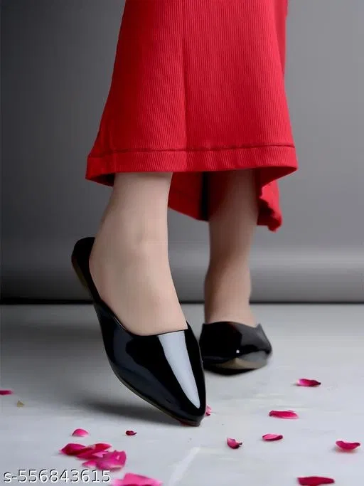 Flatform Mules for Women (Black, 7.0)