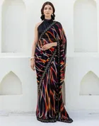 Georgette Printed Saree for Women 