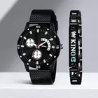 Analog Watch with Bracelet for Men (Multicolor)