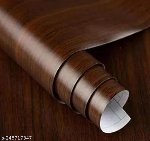 Bliss Vinyl Wallpaper for Home (Brown, 40x245 cm)