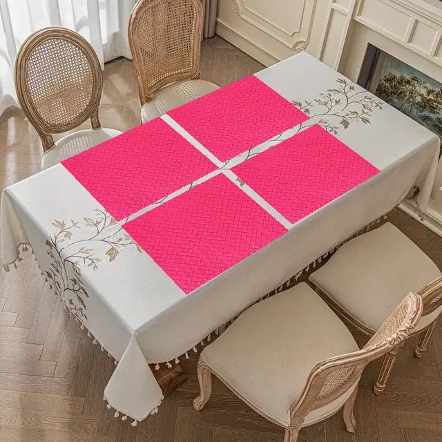PVC Printed Dining Table Placemats (Multicolor, 30x45 cm) (Pack of 6)