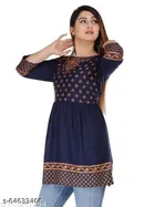 Rayon Solid Kurti for Women 
