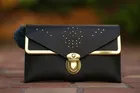 Women's Party wear/ Casual Hand wallet clutch Black Style 2 ,One Size