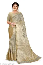 Organza Zari Woven Saree for Women 