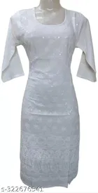 Cotton Blend Embroidered Kurti for Women 