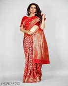 Banarasi Silk Zari Woven Saree for Women 