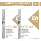 Co-Luxury Glutathione Skin Brightening Bathing Soap (75 g, Pack of 2)
