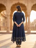 Printed Rayon Kurta Set for Women 