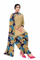 शारदा क्रिएशन क्रेप फ्लोरल प्रिंट सलवार सूट अस्टीचड 