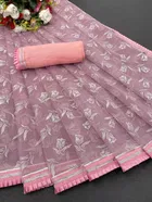 Organza Printed Saree for Women 