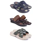 Combo of Slippers with Heels & Sliders for Women 