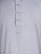 Cotton Blend Solid Short Kurta for Men 