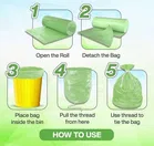 Innate Garbage Bags, Green [24 x 32 Inches], [15 Pcs x 3 Rolls]