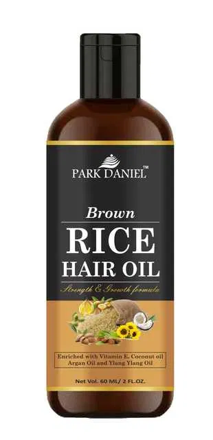 Park Daniel Premium Brown Rice Hair Oil Enriched with Vitamin E for Strength and Hair growth (60 ml) (SE-94)