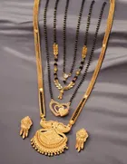 Combo of 4 Pcs Mangalsutras with Earrings Set for Women 