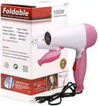 1290 Dual-Speed 1000W Foldable Hair Dryer and Electric Lint Remover 