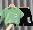 Cotton Blend Printed Clothing Set for Boys 