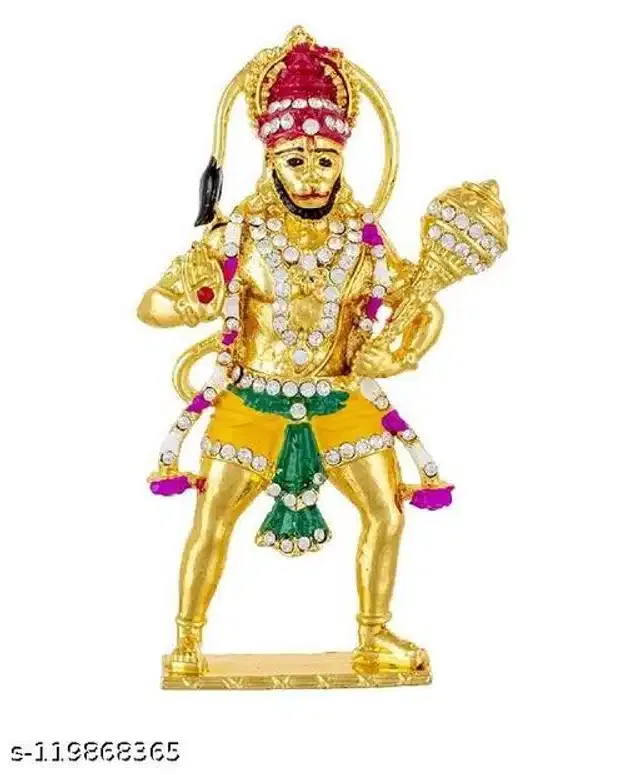 God Hanumanji Car Dashboard Idol (Multicolor)