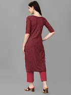 Women Cotton Blend Striped Kurta 