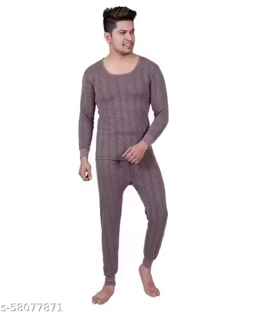 Thermal Set for Men (Brown, XL)