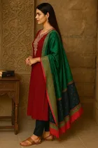 Cotton Embroidered Kurti for Women 