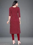 Crepe Striped Kurti for Women 