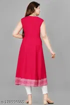 Anarkali Rayon Printed Kurti for Women 