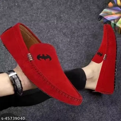 Loafers for Men (Red, 9)