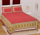 Cotton Queen Bedsheet with 2 Pillow Cover 