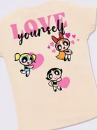 Cotton Powerpuff Girls Printed Top for Girls 