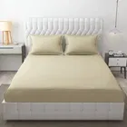 SKAP Satin Double Bedsheet 90x100 Inch with 2 Pillow Cover 