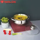 Stainless Steel Induction Base Casserole with Glass Lid 
