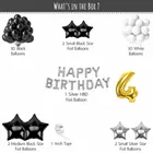 Gold & SIlver Theme 4th Birthday Balloon Decoration Kit , Multicolor, Pack Of 69