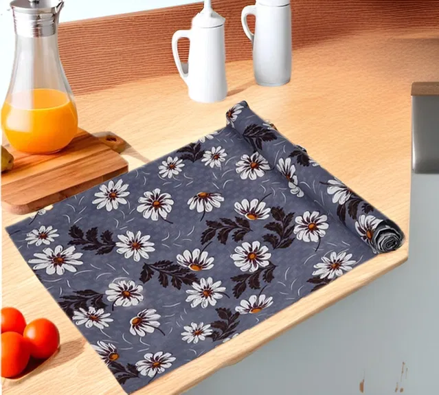 PVC Printed Shelf Mat Roll (Multicolor, 5 m)