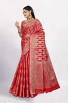Organza Zari Woven Saree for Women 